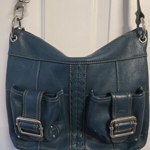 Vintage Tignanello Bag Dark Turquoise Blue